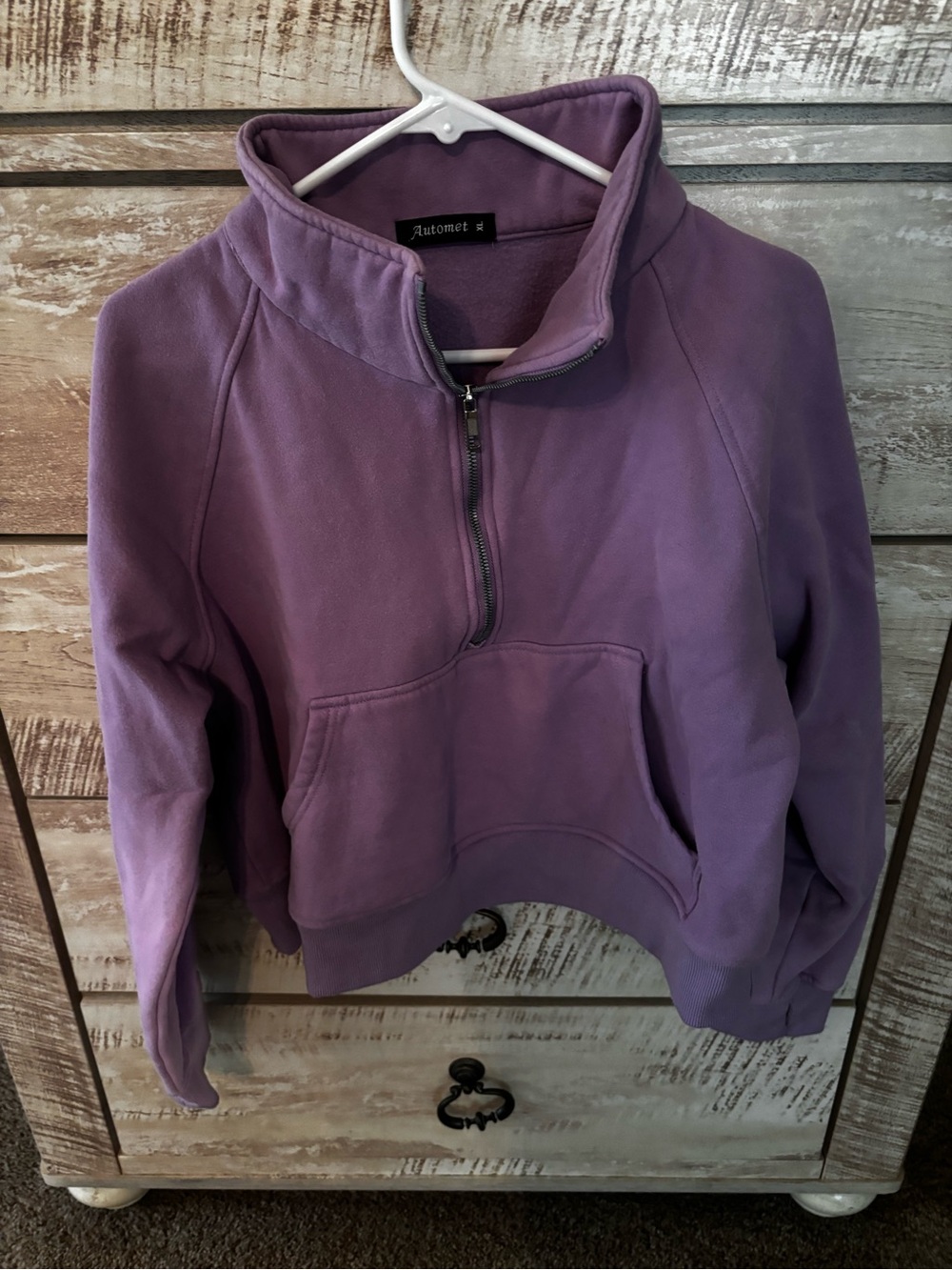 Automot? Lavender Half-Zip Turtleneck Pullover Sweater
